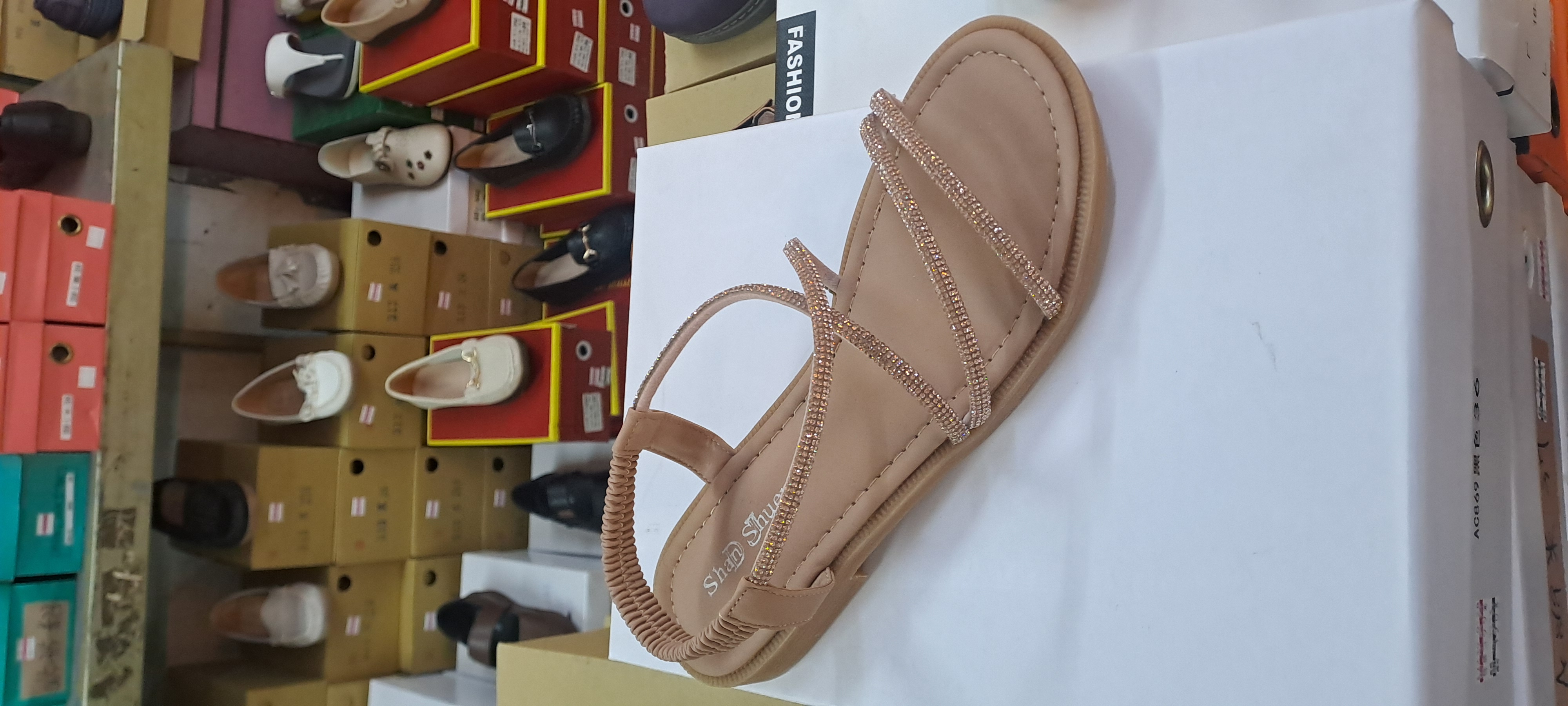 女鞋 鑲鑽 鬆緊涼鞋台灣製造橡膠底台止滑性好 09_7817 8