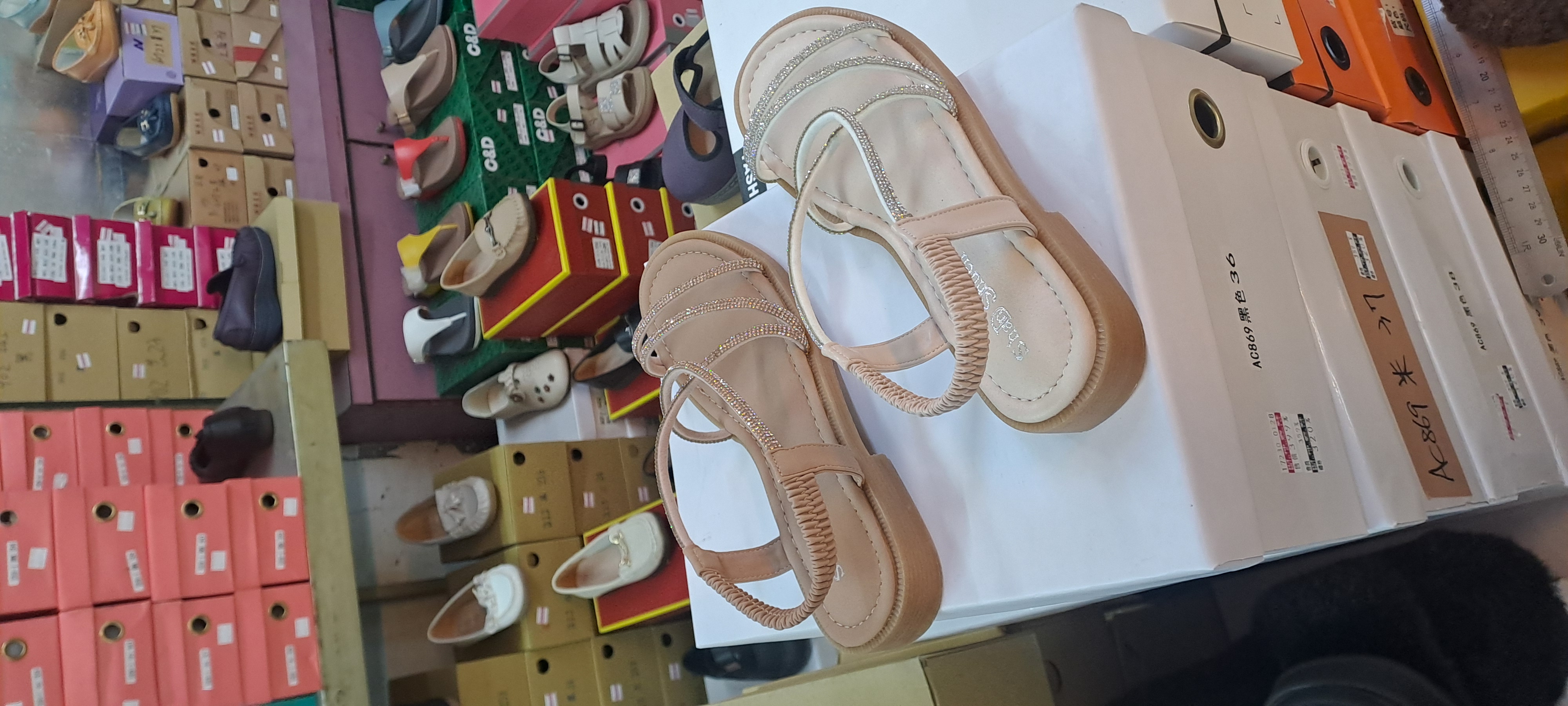 女鞋 鑲鑽 鬆緊涼鞋台灣製造橡膠底台止滑性好 09_7817 5