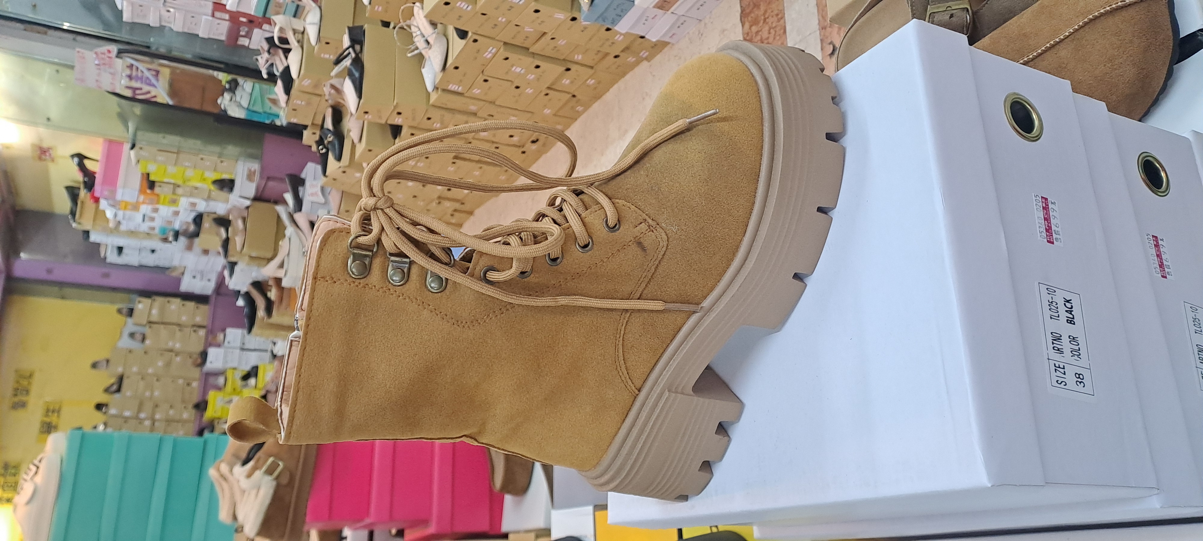 女士綁帶子增高馬靴 05_5799斷