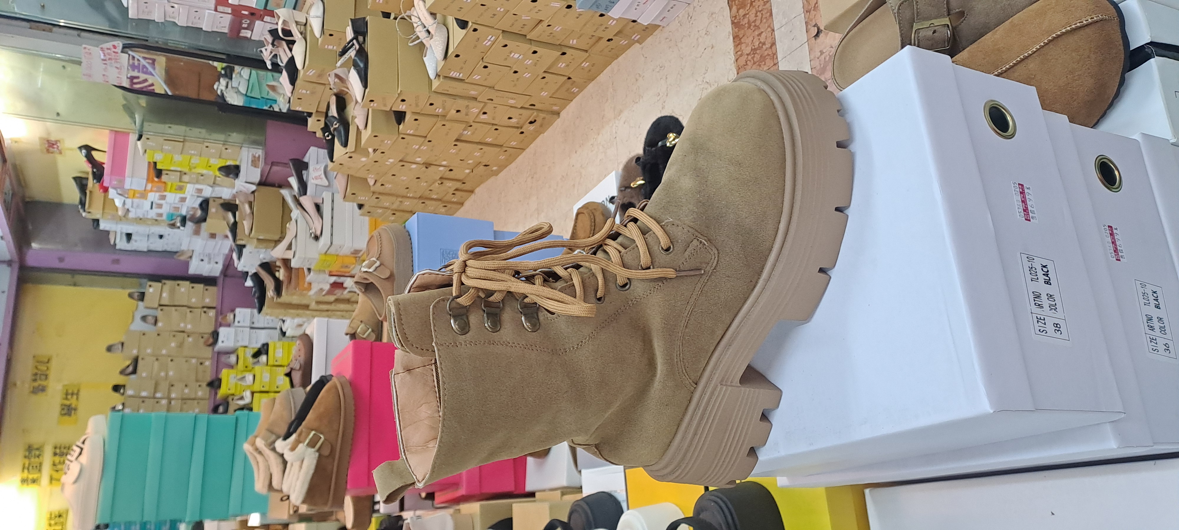 女士綁帶子增高馬靴 05_5799斷 2