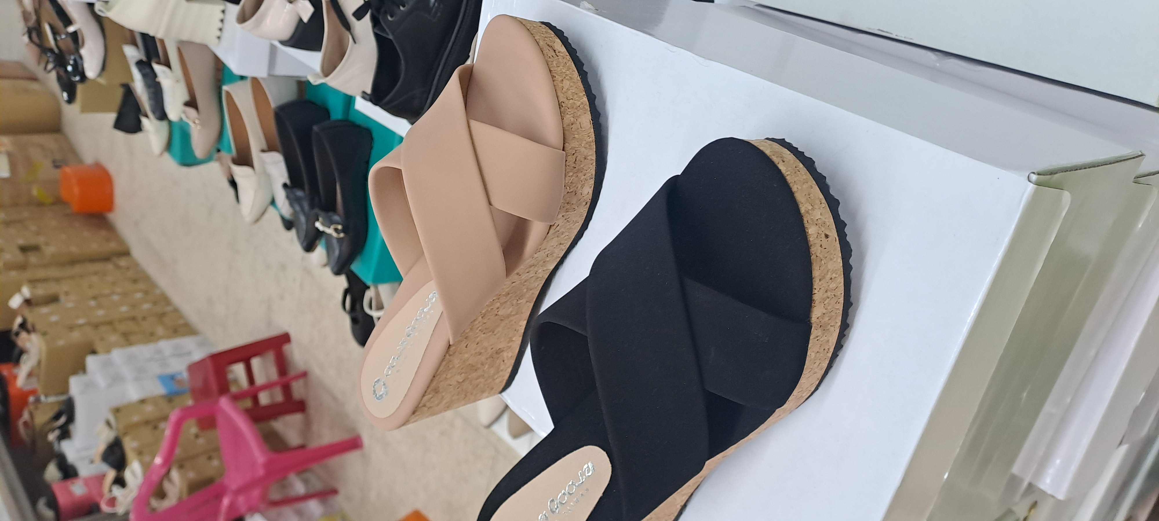 春夏新款女鞋台灣製造跟高八公分 交叉拖鞋 09_330 6