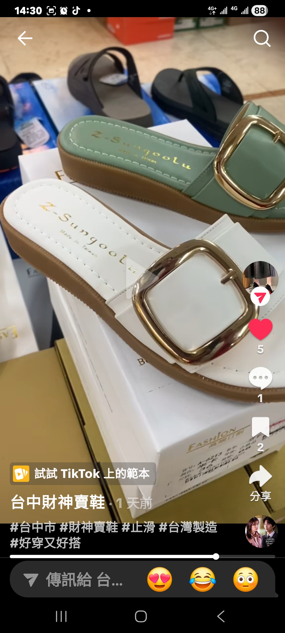 台灣製造女士時尚拖鞋 3