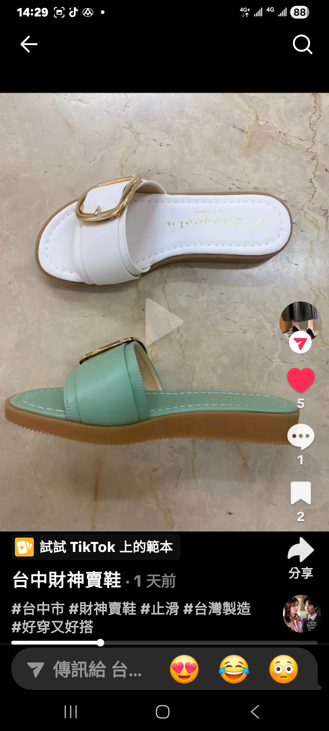 台灣製造女士時尚拖鞋 4