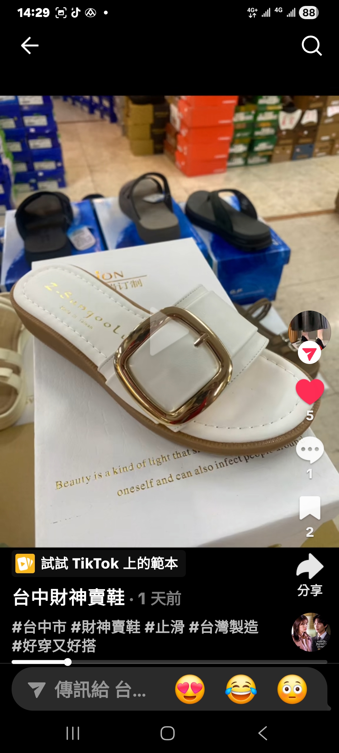 台灣製造女士時尚拖鞋 8